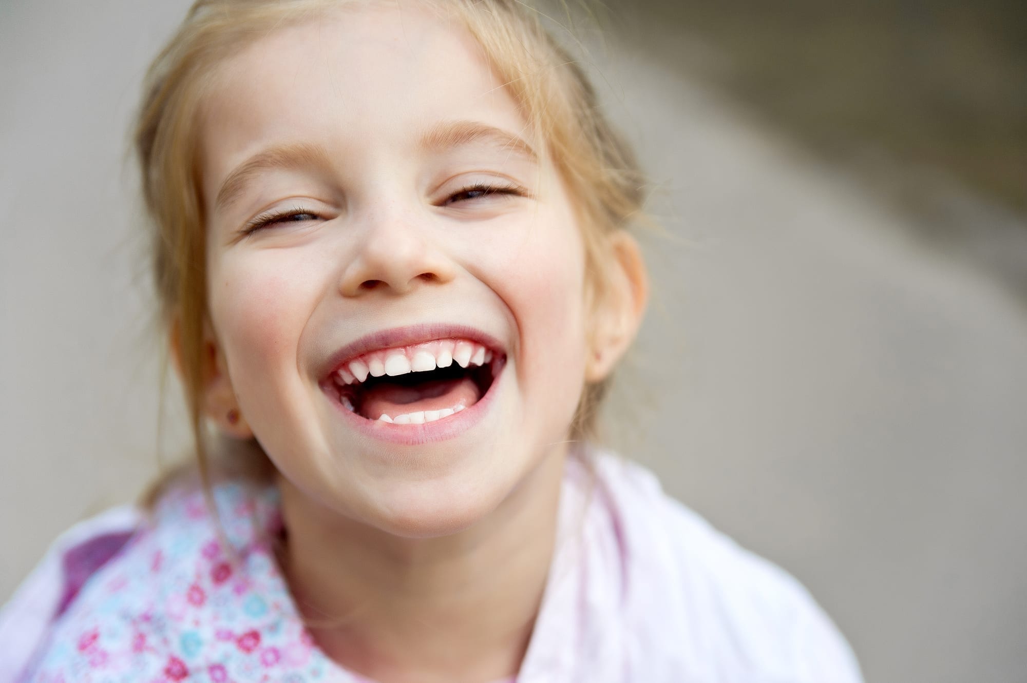 young girl laughing