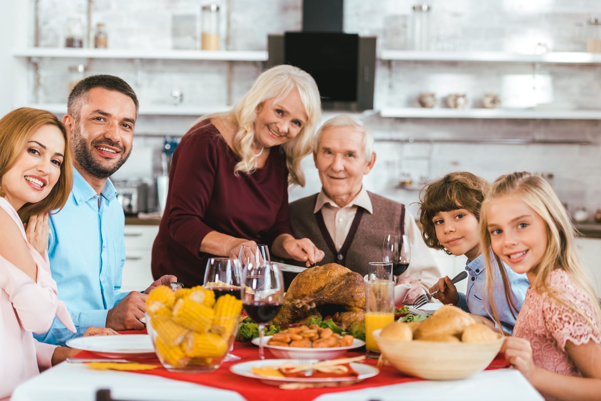 family at Thanksgiving