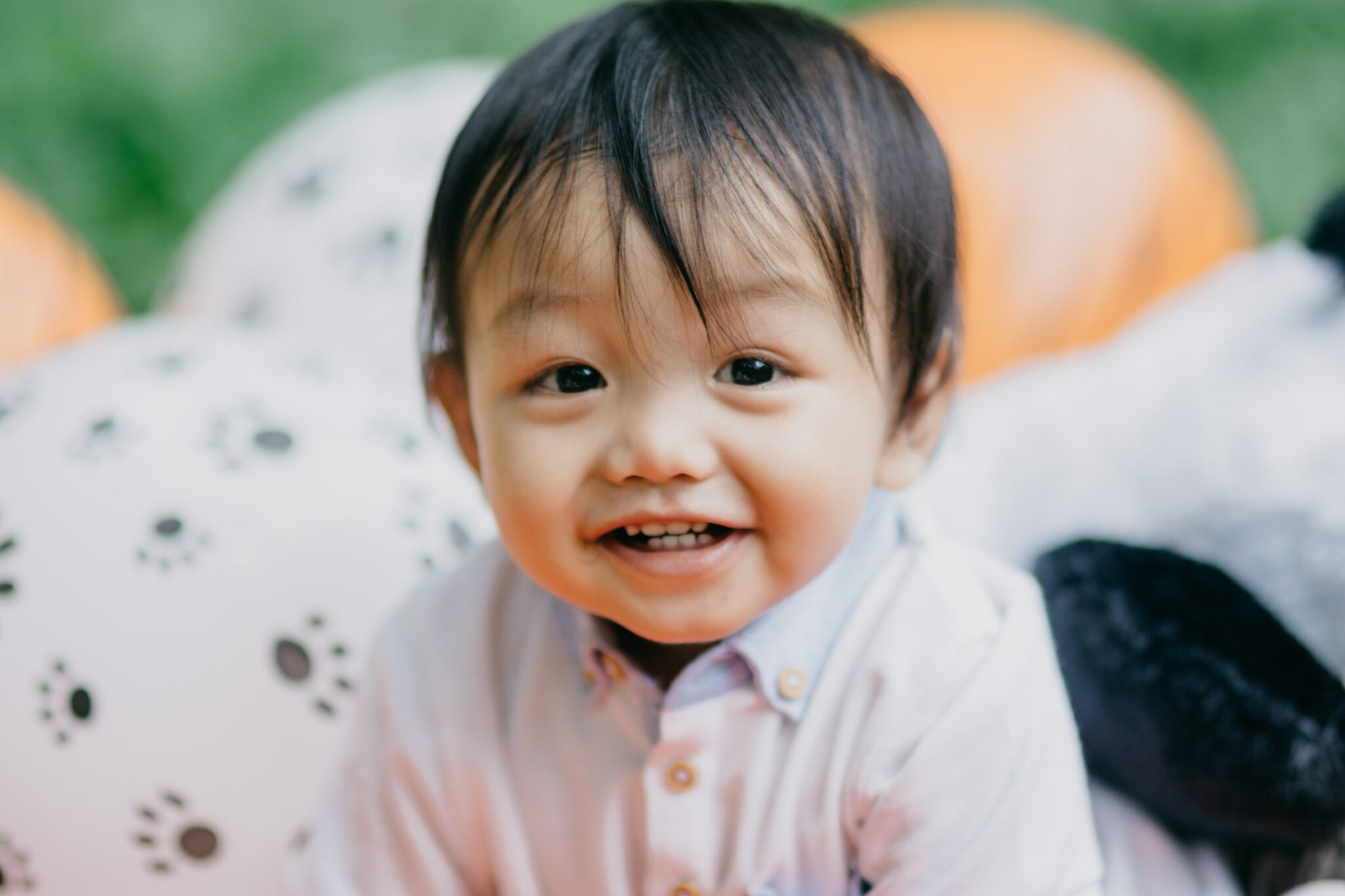 smiling babies with teeth